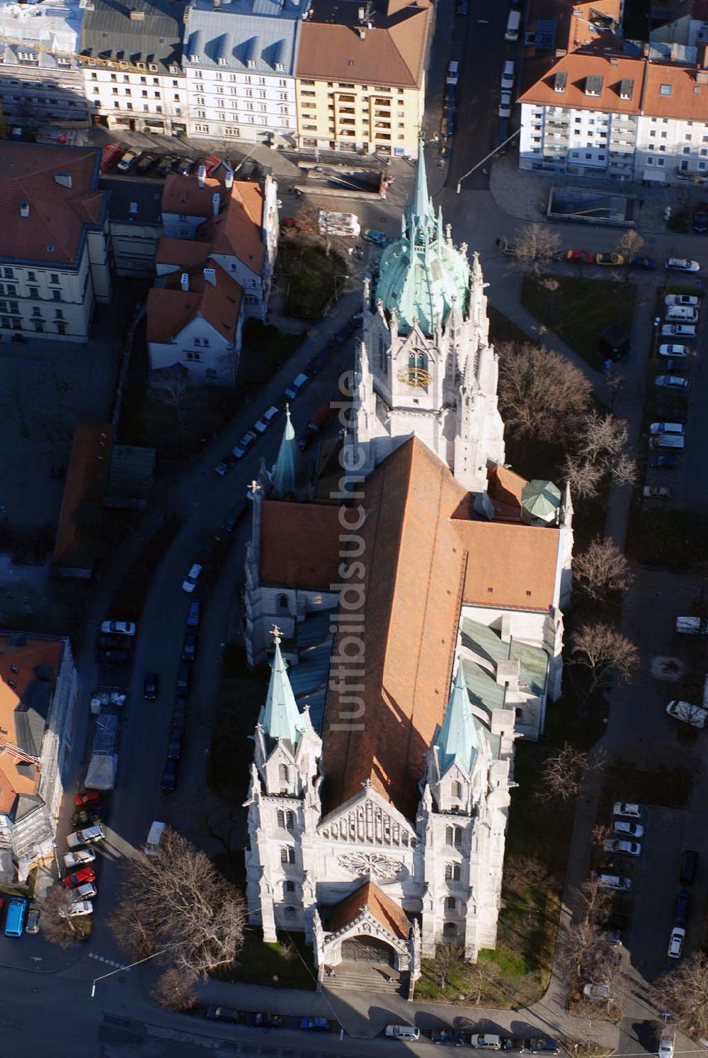 München von oben - Blick auf St. Paul in München