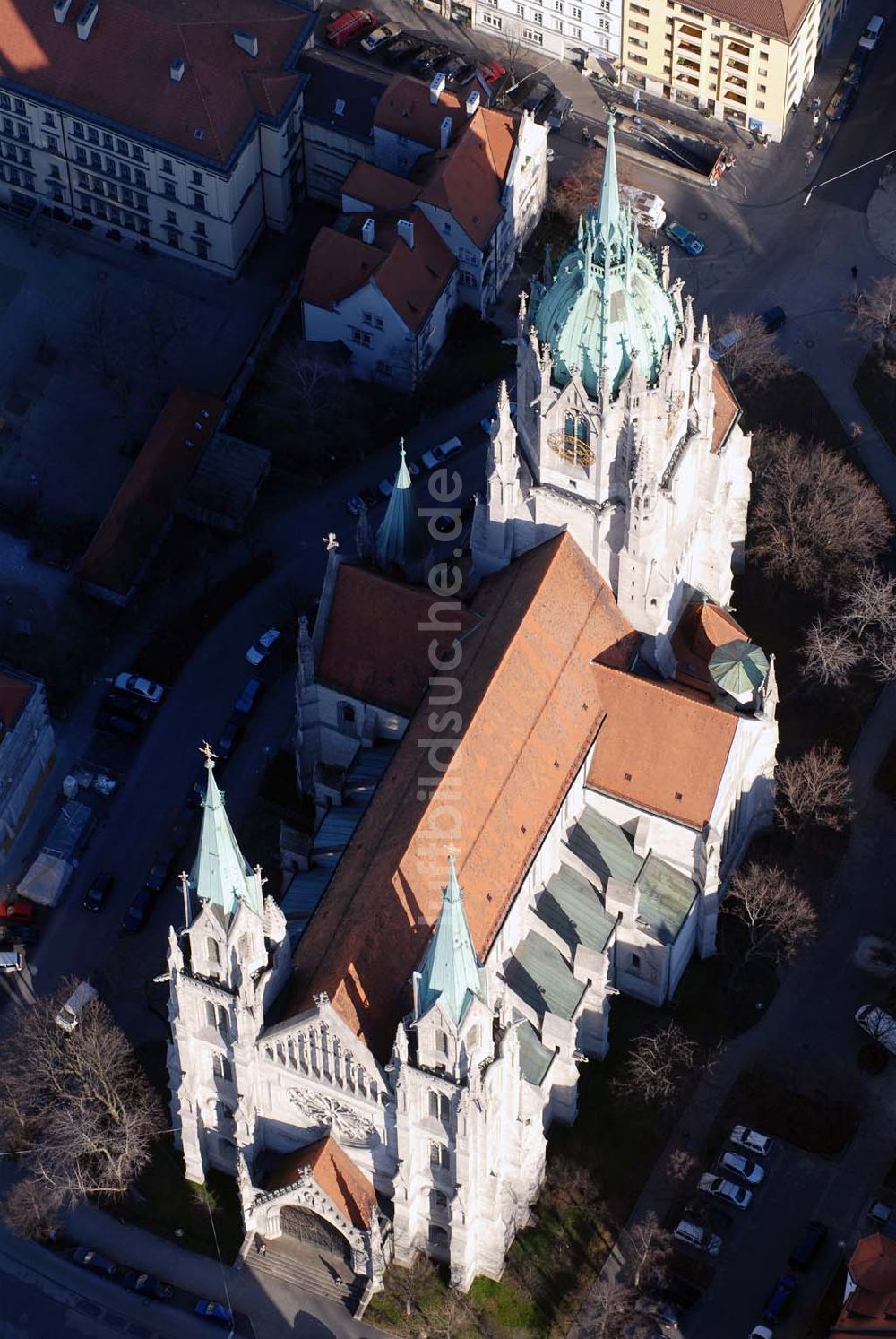 München aus der Vogelperspektive: Blick auf St. Paul in München