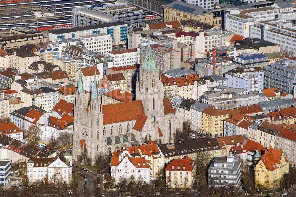 Luftaufnahme München - Blick auf St. Paul in München