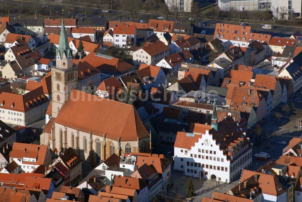 Neumarkt von oben - Blick auf die Pfarrkirche St. Johannes in Neumarkt