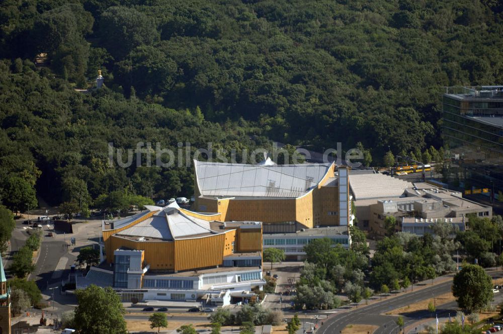 Luftaufnahme Berlin - Blick auf die Philharmonie in Berlin