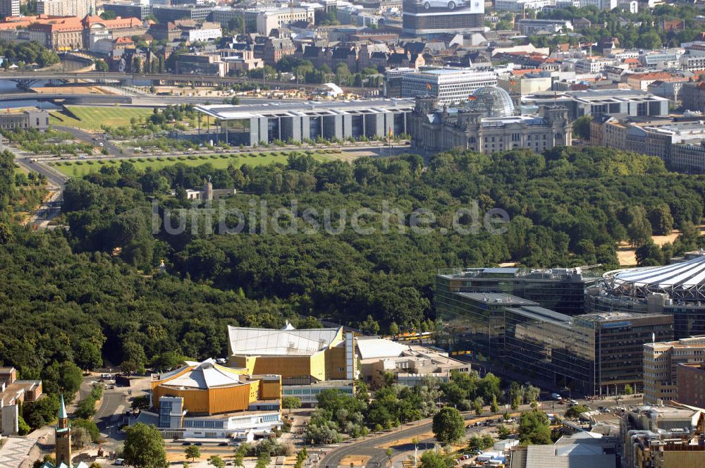 Luftaufnahme Berlin Mitte - Blick auf die Philharmonie in Berlin