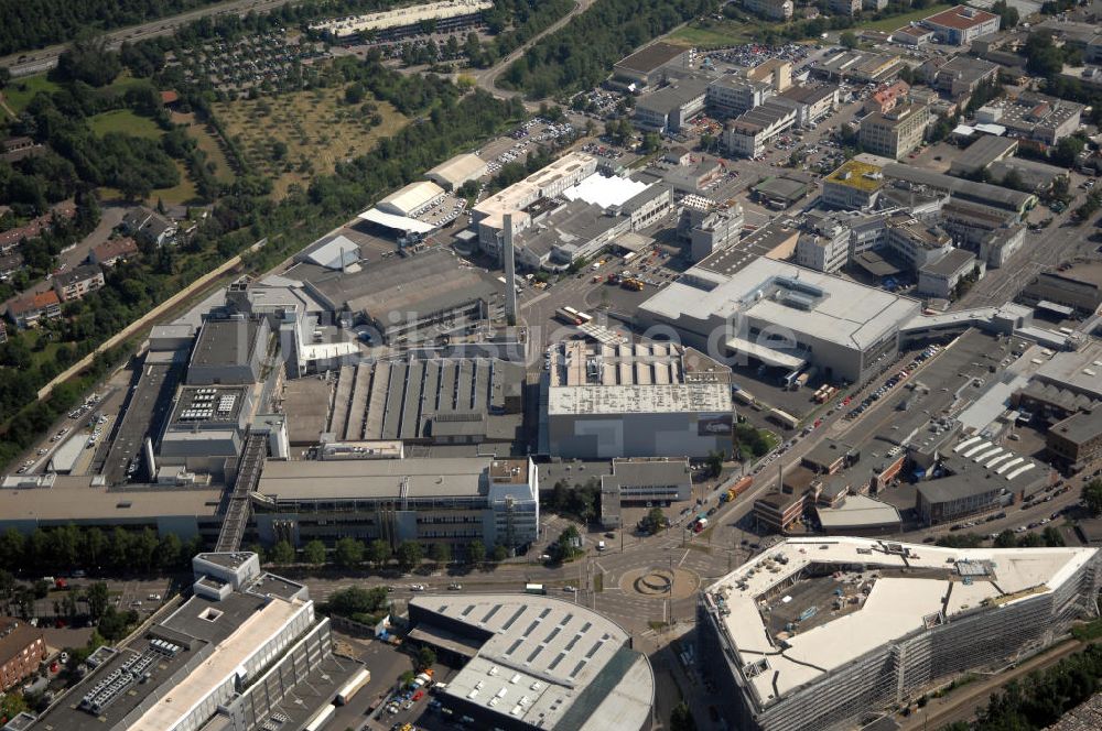 Stuttgart aus der Vogelperspektive: Blick auf das Porsche-Werk in Stuttgart-Zuffenhausen