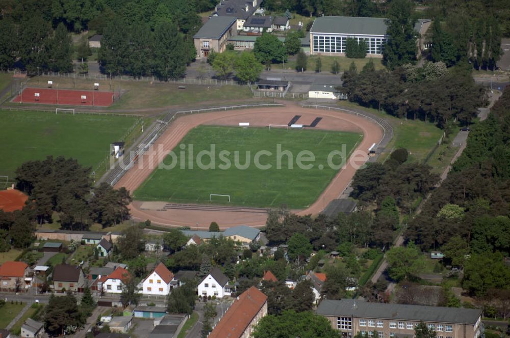 Premnitz aus der Vogelperspektive: Blick auf den Premnitzer Sportplatz