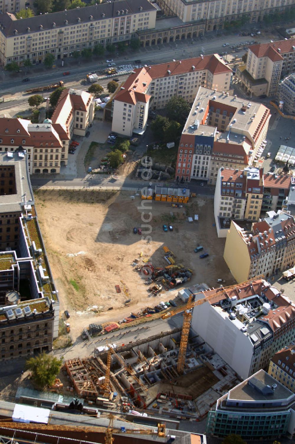 Dresden von oben - Blick auf das Quartier III am Neumarkt in Dresden