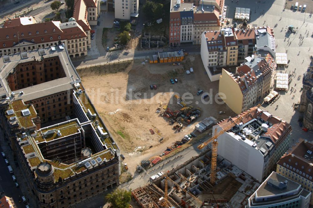 Dresden von oben - Blick auf das Quartier III am Neumarkt in Dresden