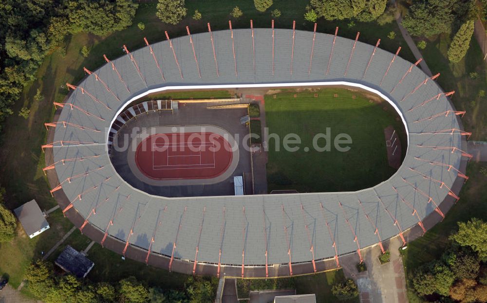 Luftbild Cottbus - Blick auf das Radstadion im Sportzentrum Cottbus