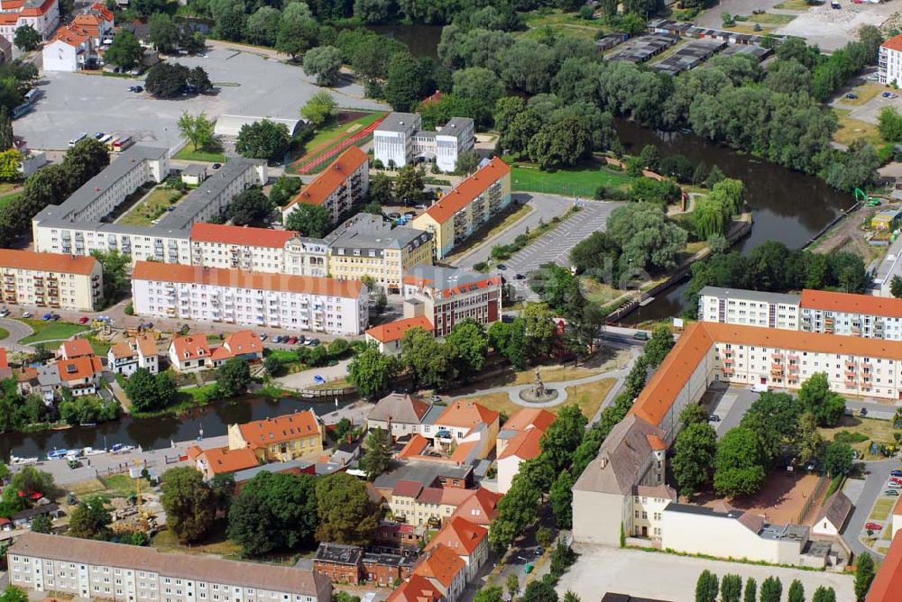 Rathenow aus der Vogelperspektive: Blick auf Rathenow