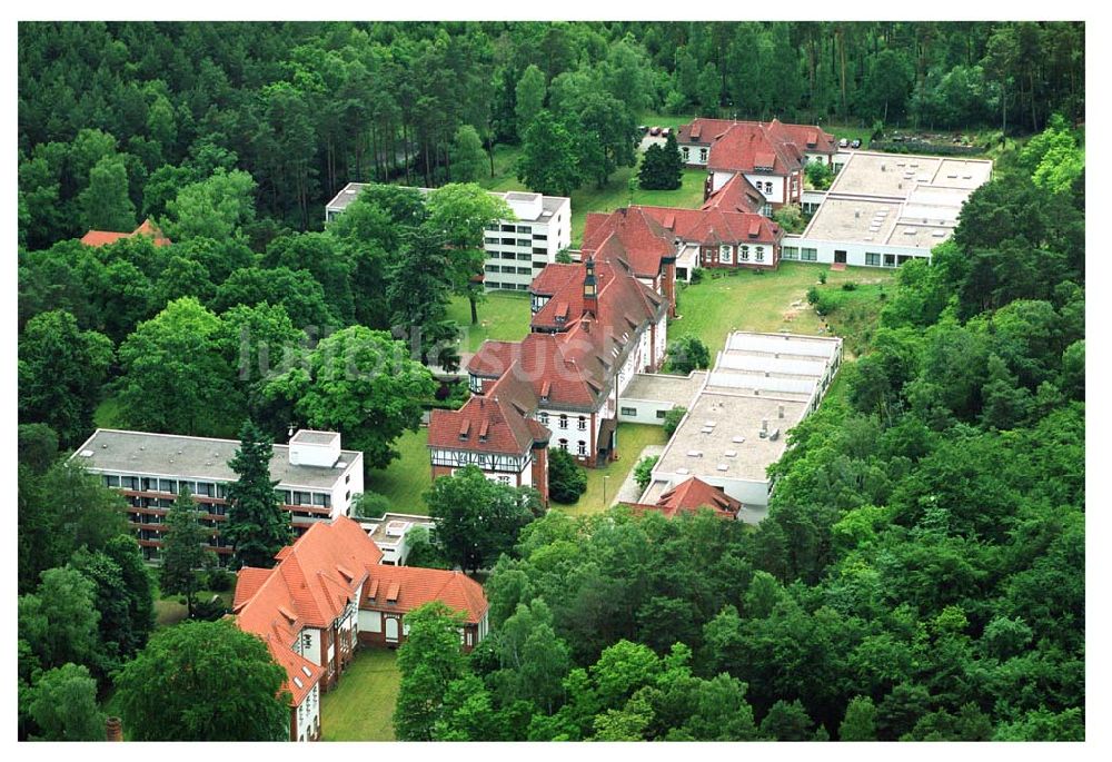 Luftbild Belzig / BRB - Blick auf die Reha - Klinikum Hoher Fläming in Belzig