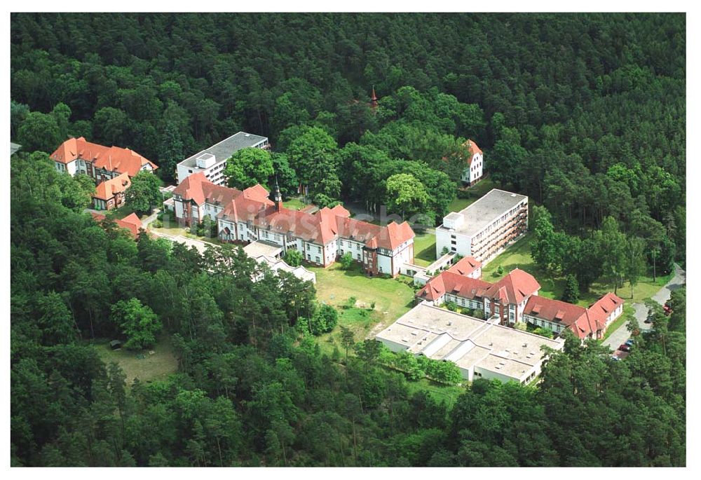 Luftaufnahme Belzig / BRB - Blick auf die Reha - Klinikum Hoher Fläming in Belzig