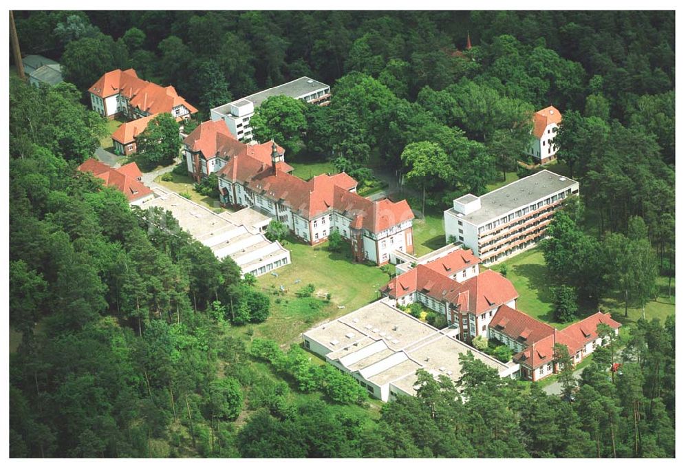 Belzig / BRB von oben - Blick auf die Reha - Klinikum Hoher Fläming in Belzig