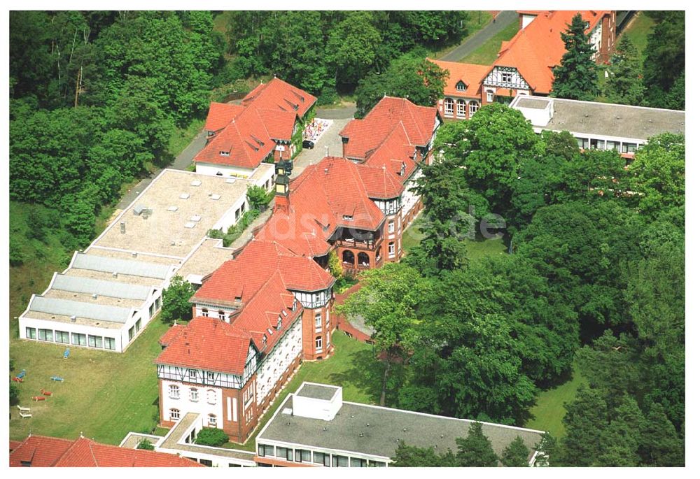 Luftbild Belzig / BRB - Blick auf die Reha - Klinikum Hoher Fläming in Belzig