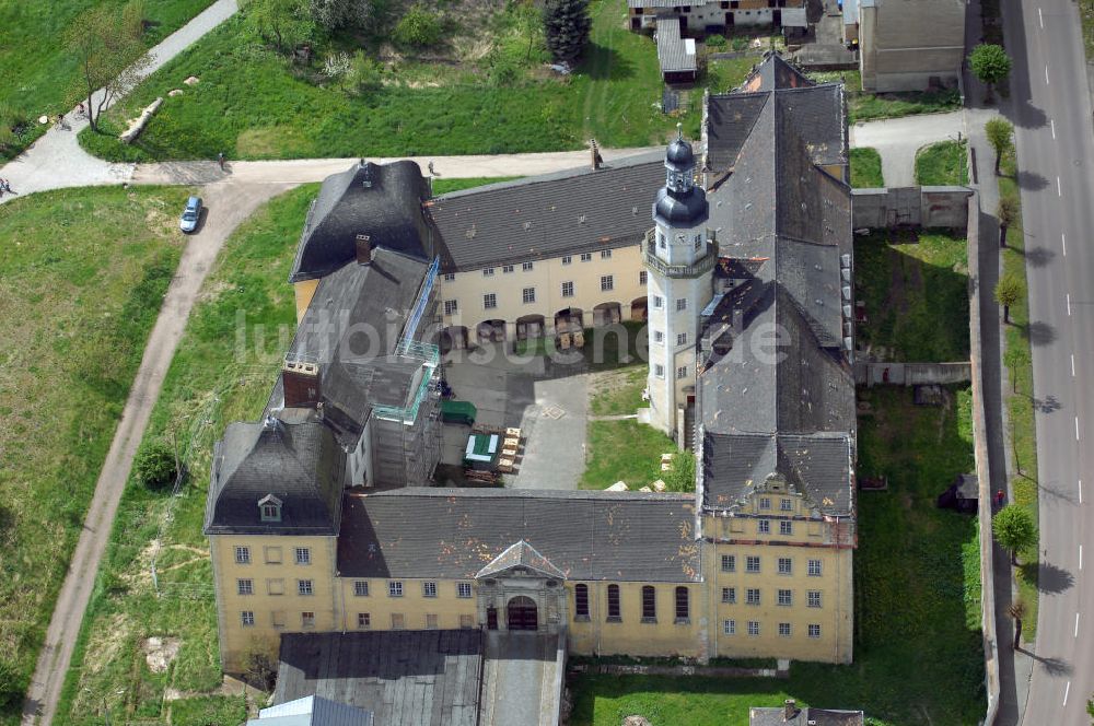 Coswig (Anhalt) aus der Vogelperspektive: Blick auf das Renaissance-Schloss in Coswig (Anhalt)