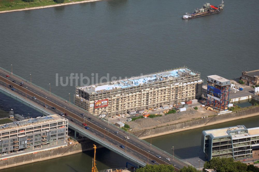 Köln aus der Vogelperspektive: Blick auf den Rheinauhafen in der Kölner Innenstadt