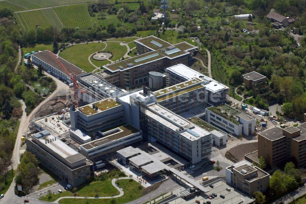 Luftbild Stuttgart - Blick auf das Robert-Bosch-Krankenhaus während des Modernisierungsprojektes Perspektiven - Neues schaffen für die Zukunft