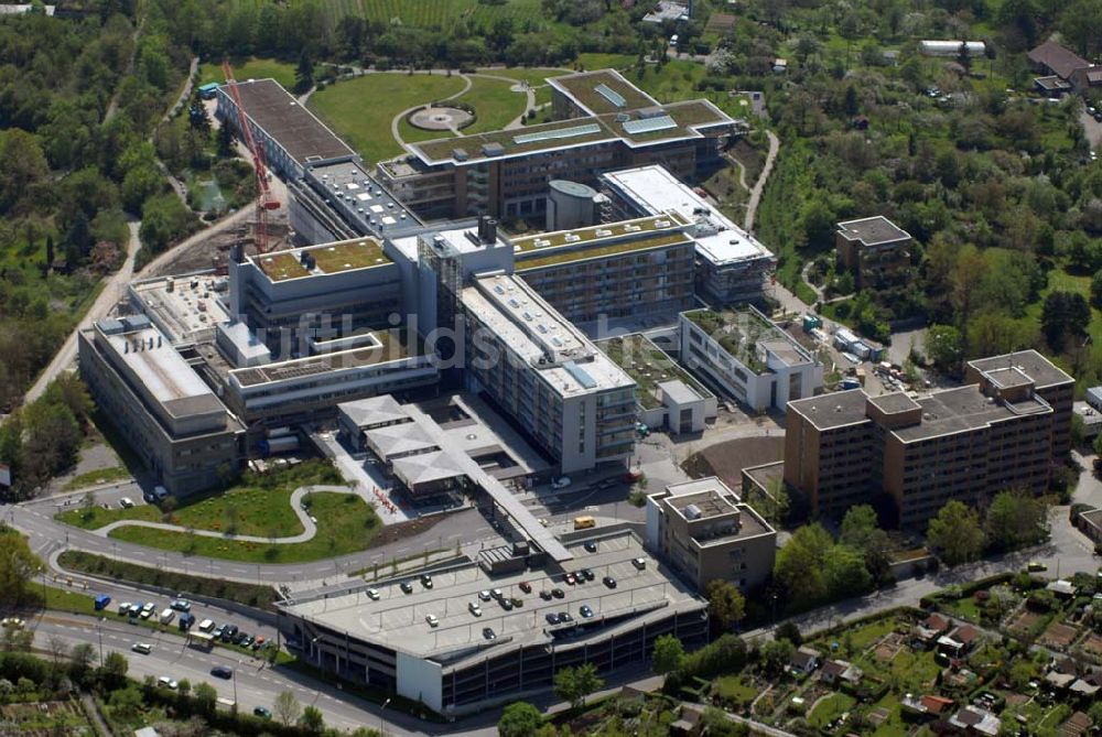 Stuttgart von oben - Blick auf das Robert-Bosch-Krankenhaus während des Modernisierungsprojektes Perspektiven - Neues schaffen für die Zukunft