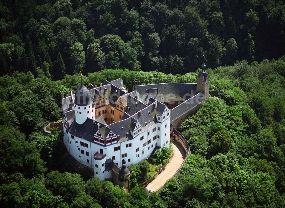 Lunzenau aus der Vogelperspektive: Blick auf die Rochsburg in Lunzenau