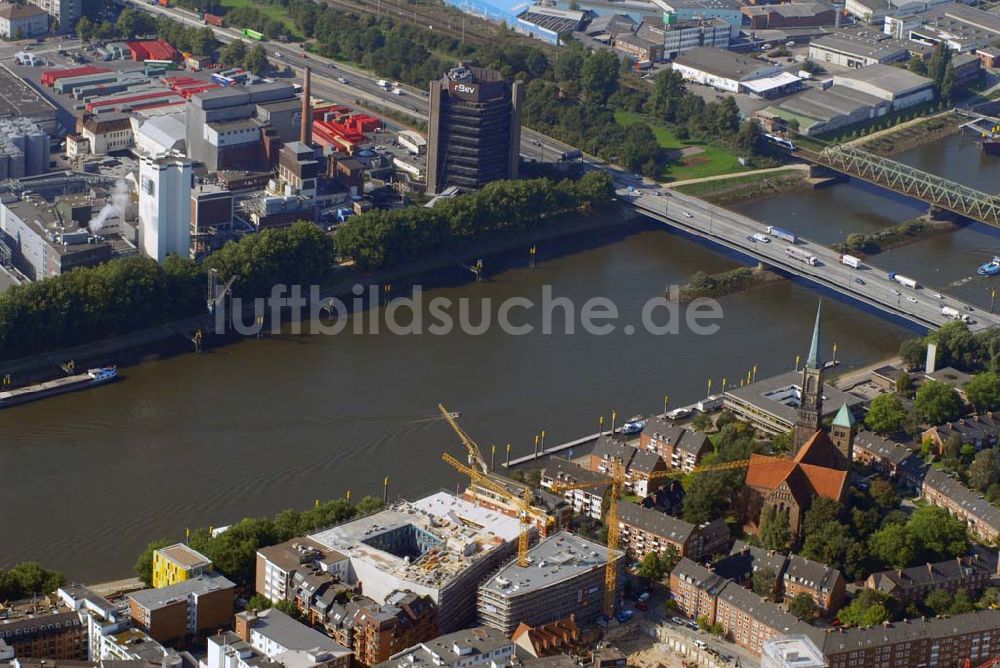 Bremen von oben - Blick auf den Rohbau von Radio Bremen