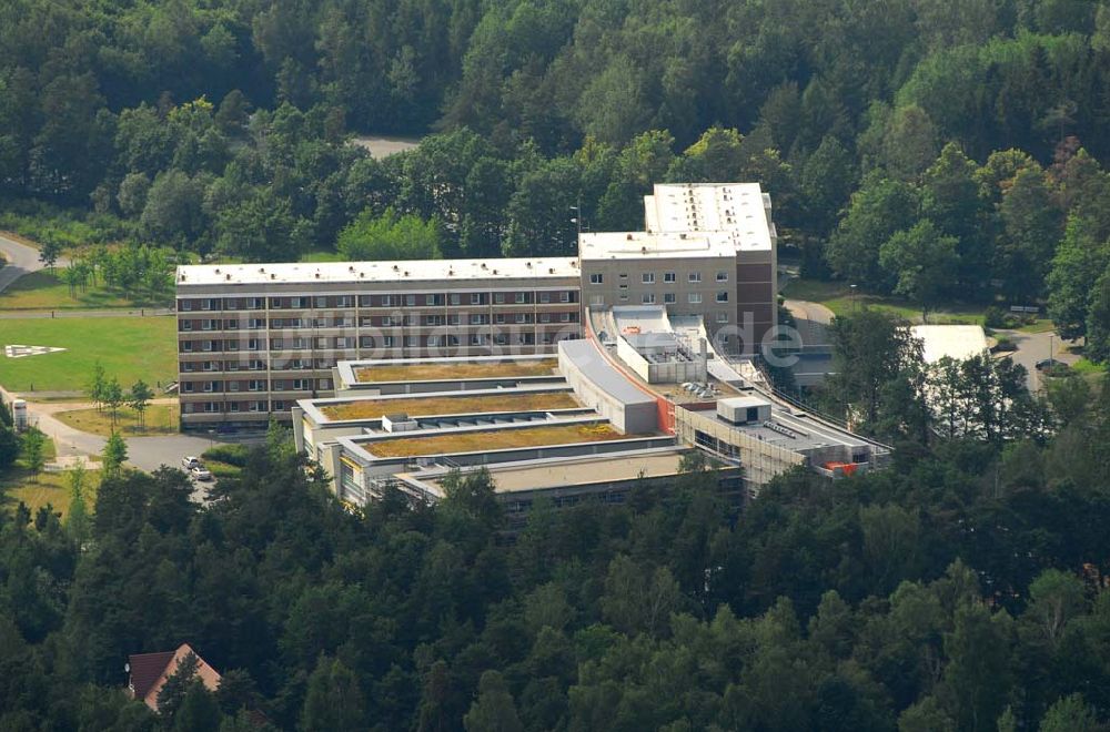 Luftaufnahme Eisenberg (Thüringen) - Blick auf das Rudolf-Elle-Krankenhaus in Eisenberg (Thüringen)