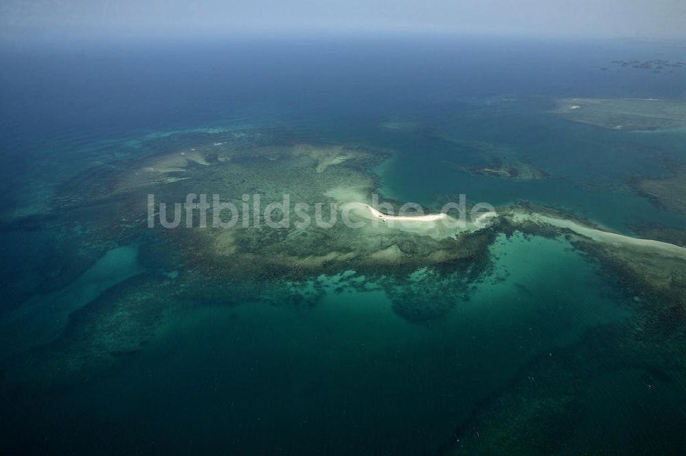 Alaminos von oben - Blick auf eine Sandbank vor Anda