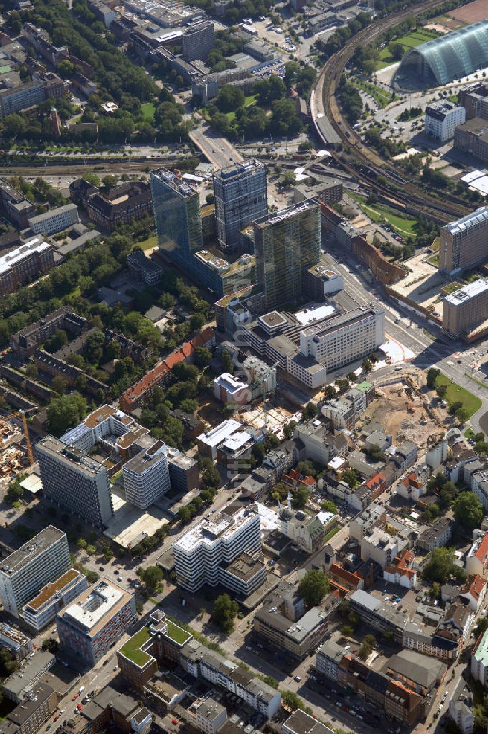 Luftaufnahme Hamburg - Blick von Sankt Georg nach Borgfelde in Hamburg