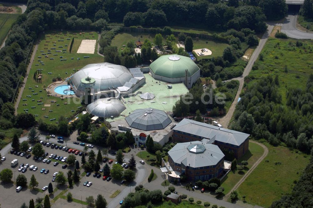 Luftaufnahme Bochum - Blick auf eine Sauna- und Thermenlandschaft bei Bochum