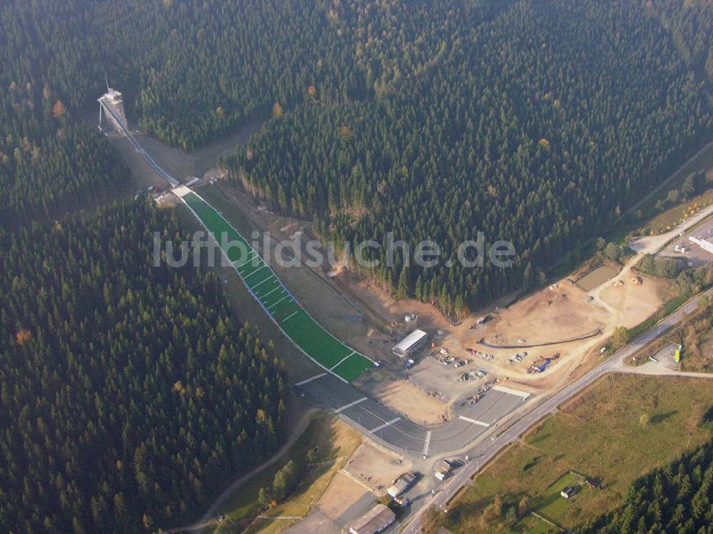 Luftaufnahme Klingenthal ( Sachsen ) - Blick auf die Schanze am Schwarzberg