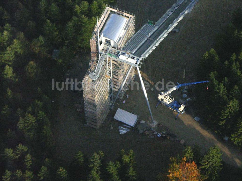 Luftaufnahme Klingenthal ( Sachsen ) - Blick auf die Schanze am Schwarzberg