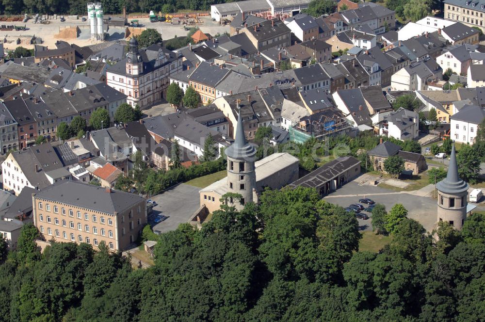 Luftbild SCHLEIZ - Blick auf die Schleizer Innenstadt