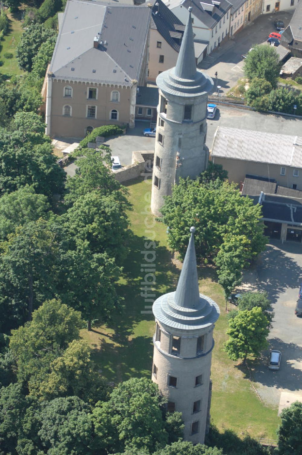 SCHLEIZ aus der Vogelperspektive: Blick auf die Schleizer Innenstadt