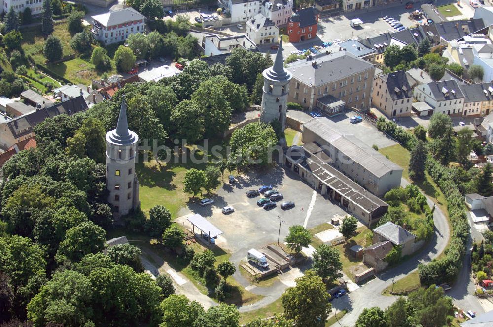 Luftbild SCHLEIZ - Blick auf die Schleizer Innenstadt