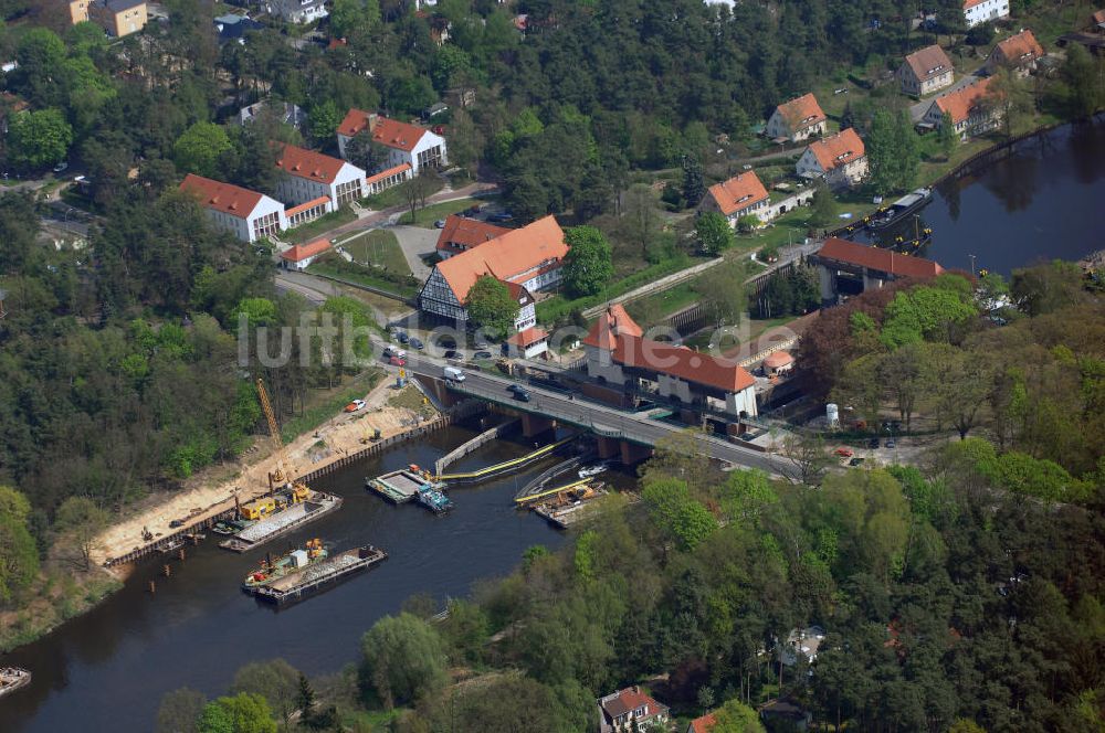 Kleinmachnow von oben - Blick auf die Schleuse Kleinmachnow