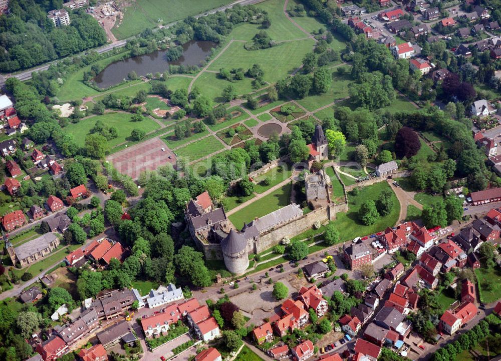 Bad Bentheim aus der Vogelperspektive: Blick auf das Schloß Bad Bentheim