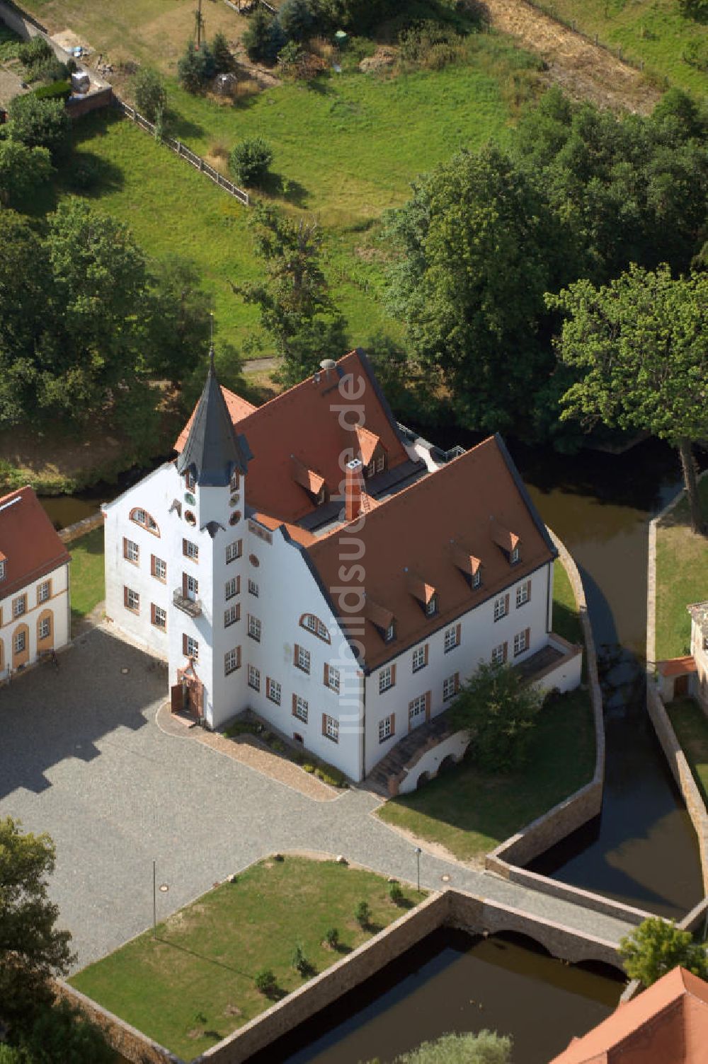 Belgershain aus der Vogelperspektive: Blick auf das Schloss in Belgershain