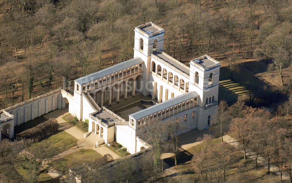 Potsdam von oben - Blick auf Schloss Belvedere auf dem Pfingstberg in Potsdam