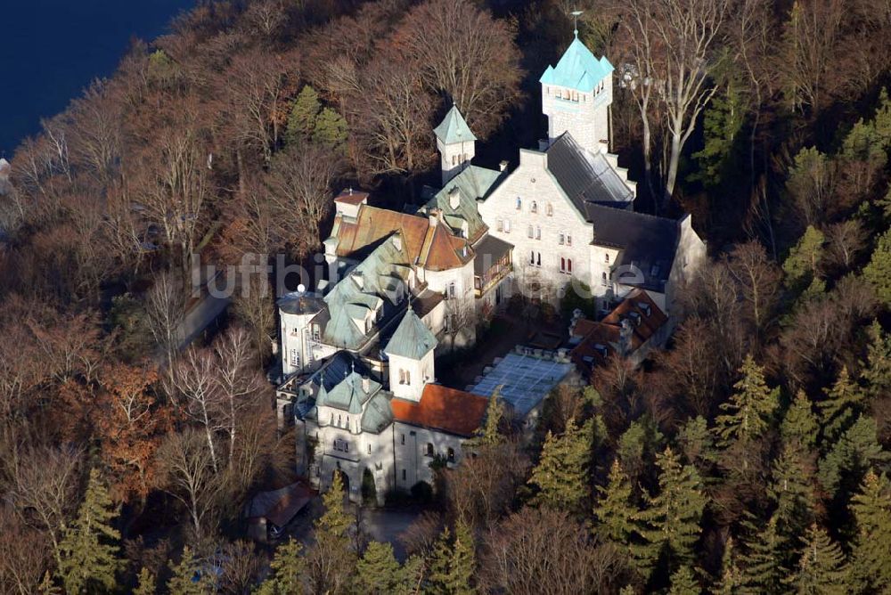 Berg von oben - Blick auf das Schloss Berg