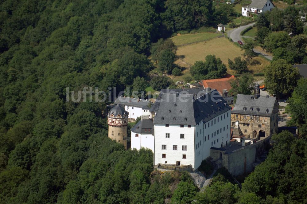 Luftbild Burgk - Blick auf das Schloss Burgk