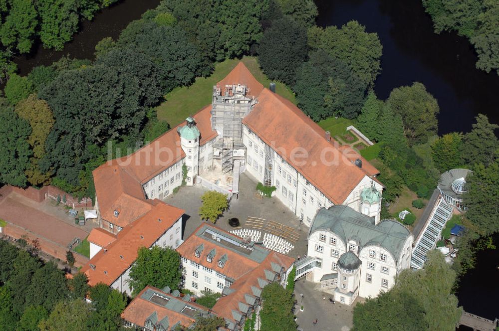 Gifhorn von oben - Blick auf das Schloss Gifhorn