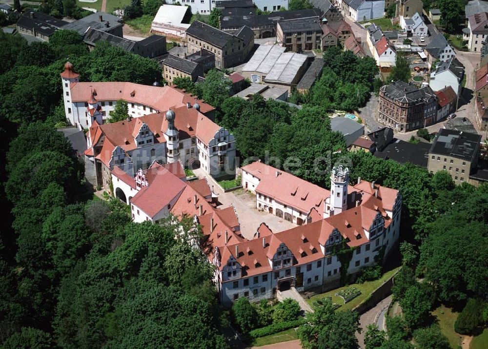 Glauchau von oben - Blick auf das Schloss Glauchau