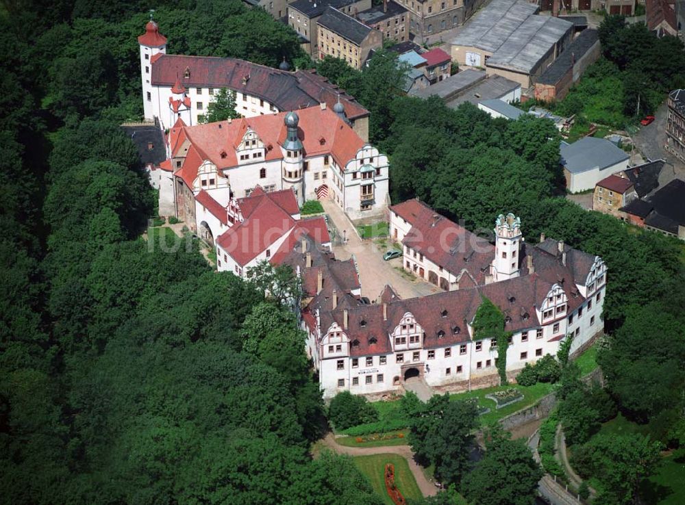 Glauchau aus der Vogelperspektive: Blick auf das Schloss Glauchau in Glauchau