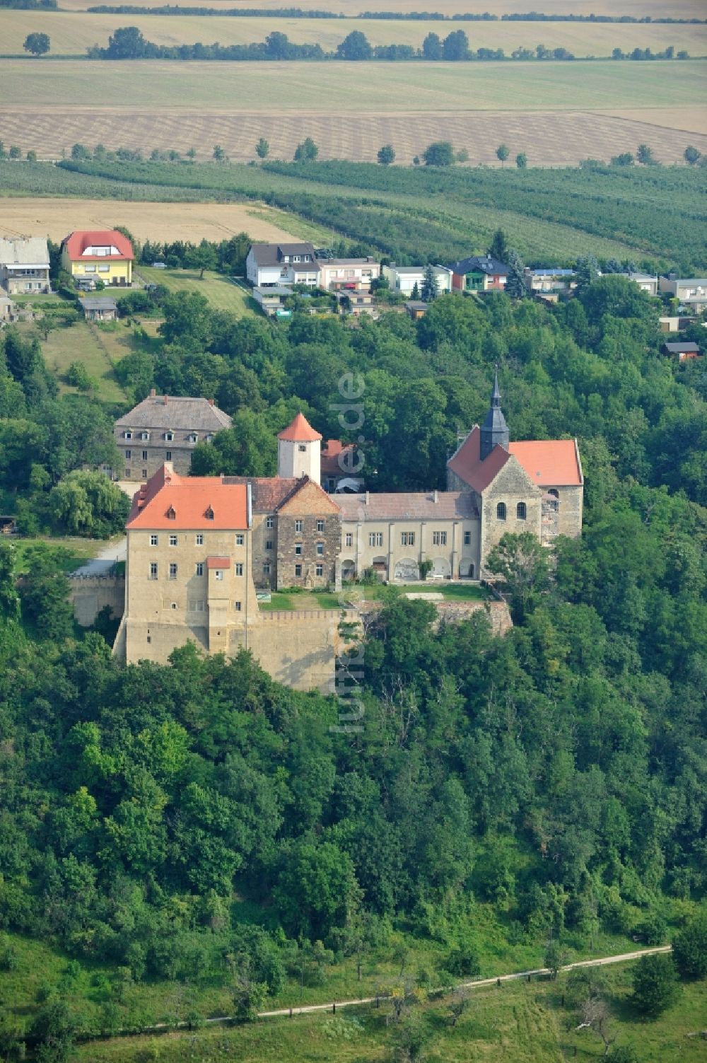 Luftbild Goseck - Blick auf das Schloss Goseck in der gleichnamigen Stadt im Bundesland Sachsen-Anhalt