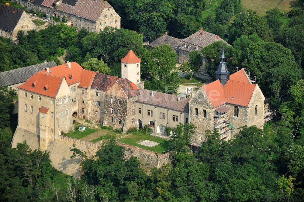 Luftaufnahme Goseck - Blick auf das Schloss Goseck in der gleichnamigen Stadt im Bundesland Sachsen-Anhalt