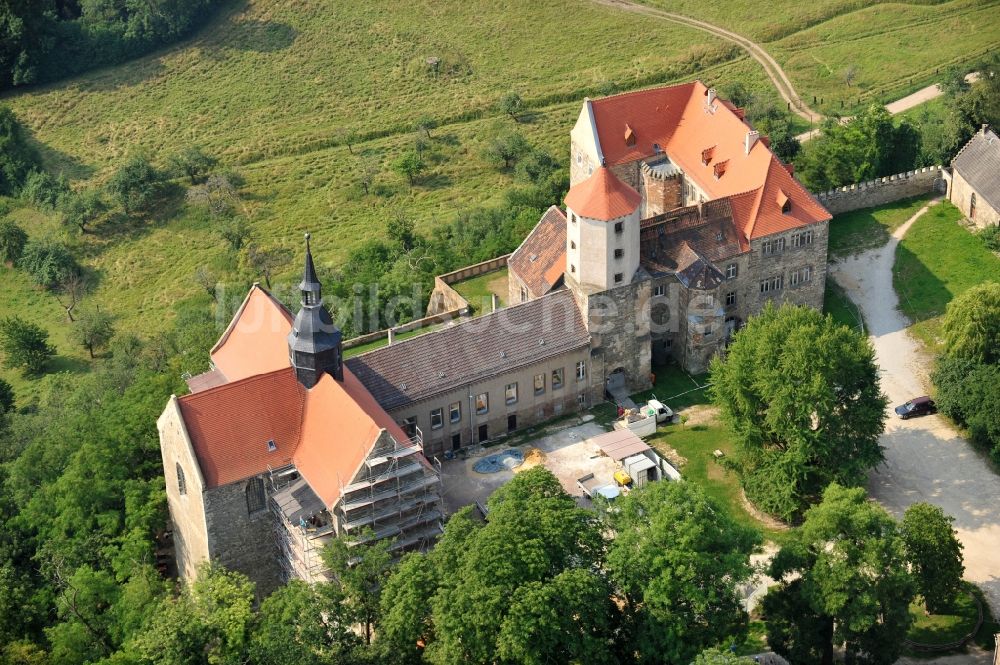 Luftaufnahme Goseck - Blick auf das Schloss Goseck in der gleichnamigen Stadt im Bundesland Sachsen-Anhalt