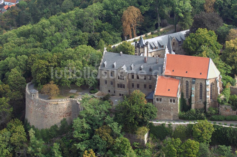 Mansfeld aus der Vogelperspektive: Blick auf das Schloss Mansfeld