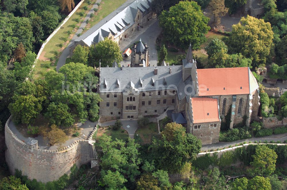 Luftbild Mansfeld - Blick auf das Schloss Mansfeld