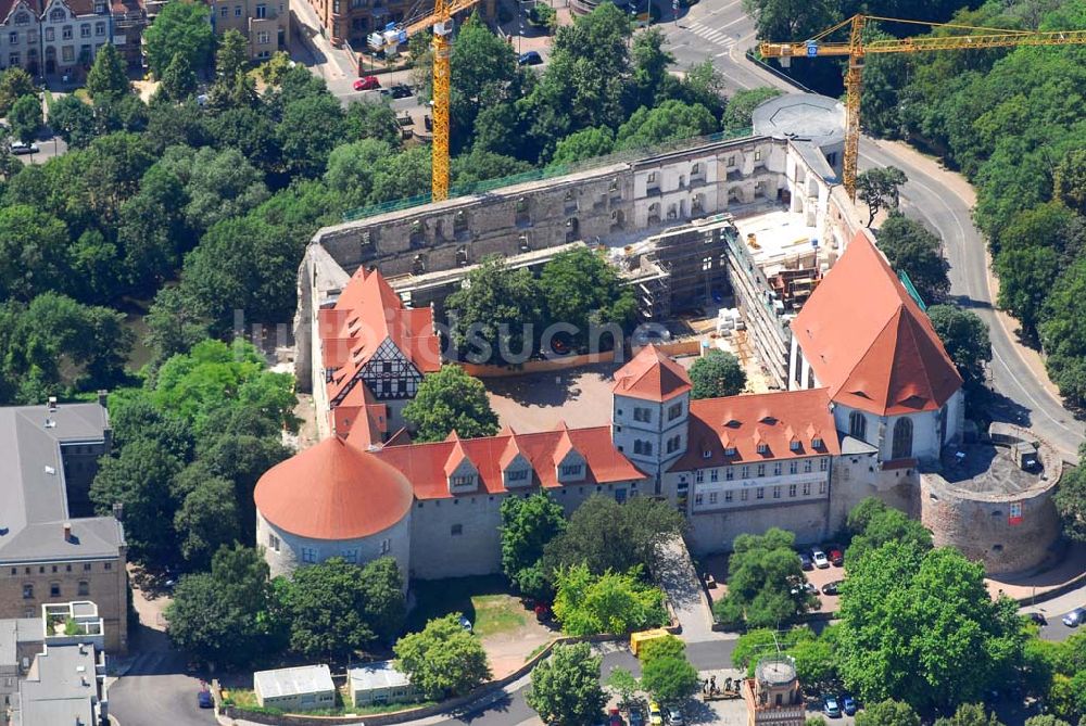 Luftbild Halle/Saale - Blick auf Schloss Moritzburg in Halle