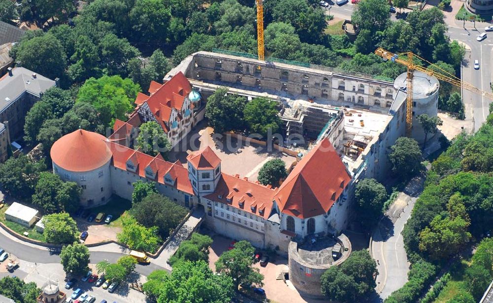 Luftaufnahme Halle/Saale - Blick auf Schloss Moritzburg in Halle