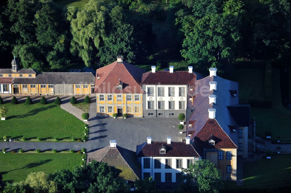 Oranienbaum-Wörlitz von oben - Blick auf das Schloss Oranienbaum in Oranienbaum-Wörlitz im Bundesland Sachsen-Anhalt