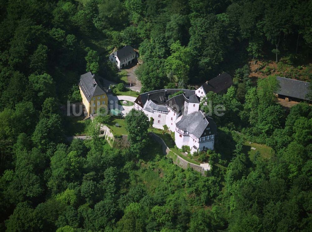 Luftaufnahme Lengefeld - Blick auf das Schloss Rauenstein in Lengefeld