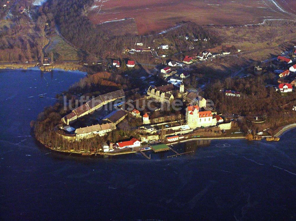 Seeburg / Sachsen-Anhalt von oben - Blick auf das Schloss-Seeburg in Sachsen-Anhalt